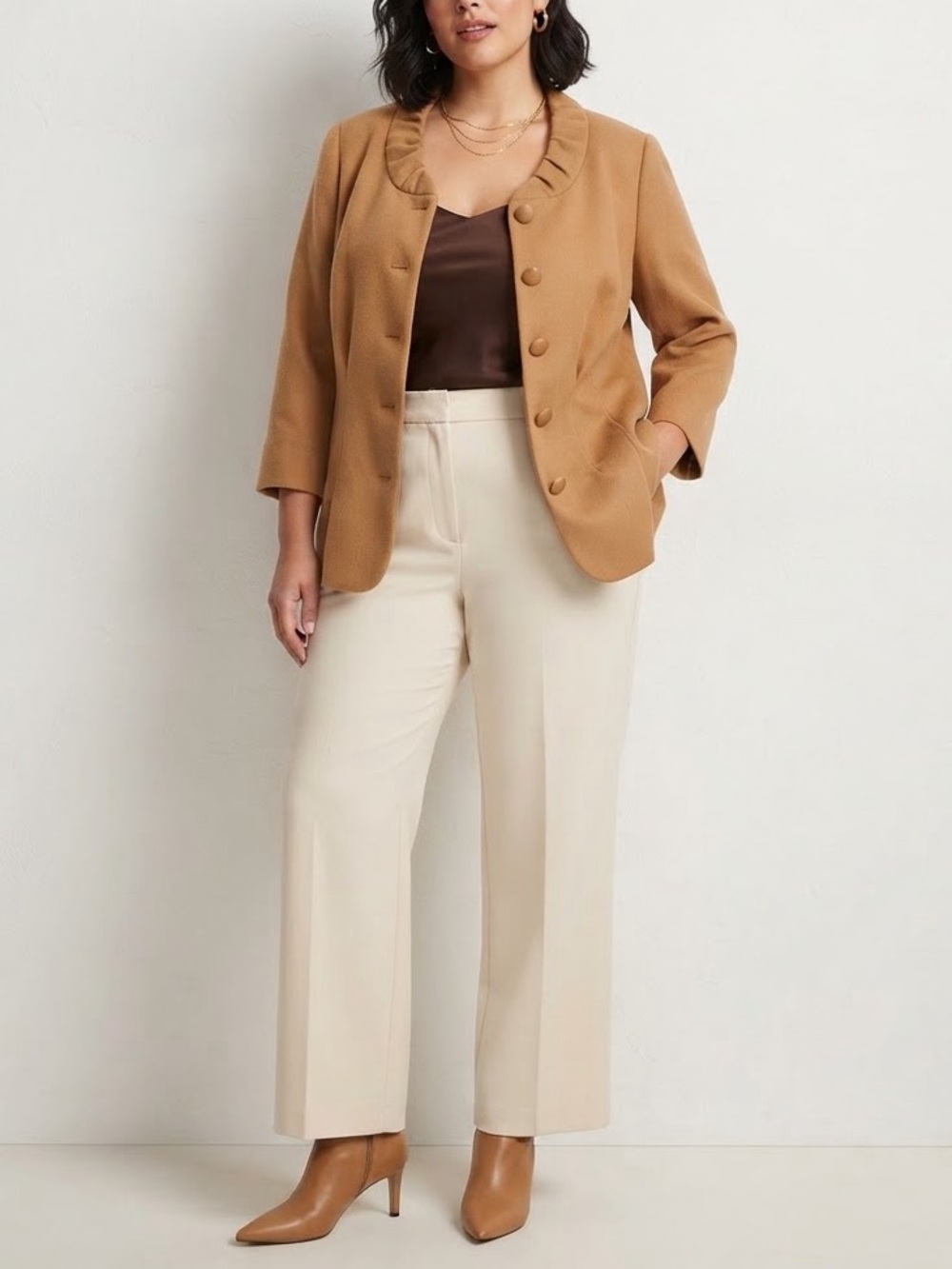 Sharagano Brown Blazer Size 18 Like New